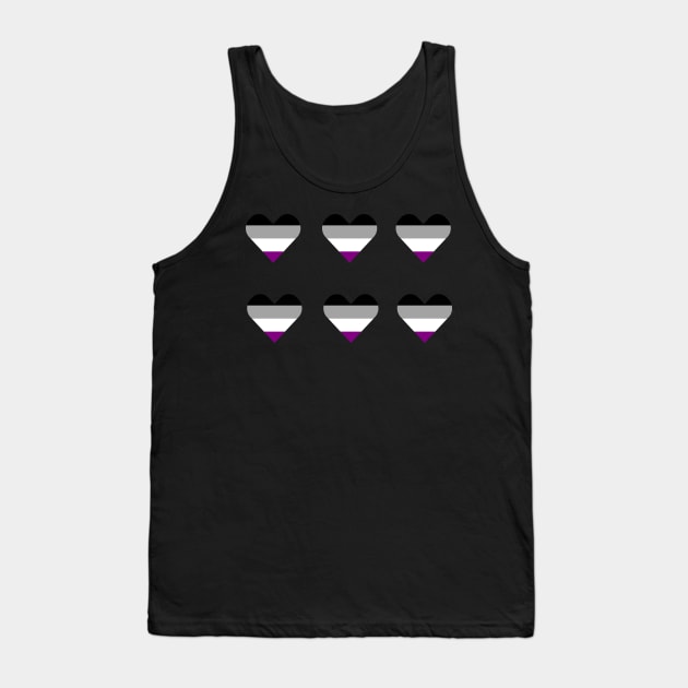 Asexuality heart symbol sticker - aseual ace pattern heart shape Tank Top by mrsupicku
